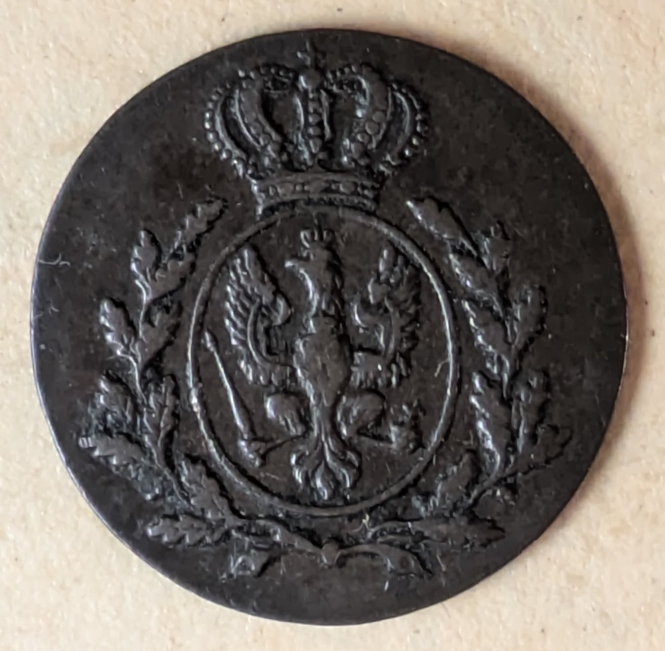 GERMANY, Prussia. Friedrich Wilhelm III ~ 1811-A (Berlin) ~ 1/2 Groschen ~ Craig C56 under East Prussia in Pland. KM lists under both countries ~ 1 year type ~ KM-A393 ~ VF