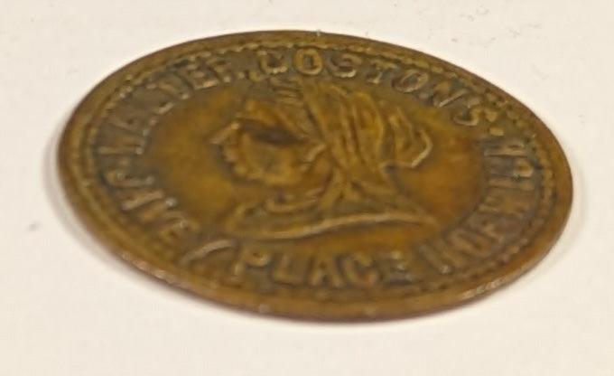 GREAT BRITAIN, Norfolk, Norwich ~ ND (19th c.) ~ AE 21mm Advertising token ~ "Walter Boston Davey Place Norwich" around bust of Queen Victoria left ~ "Walter Boston for Shoes Boots Davey Place Norwich" ~ VF