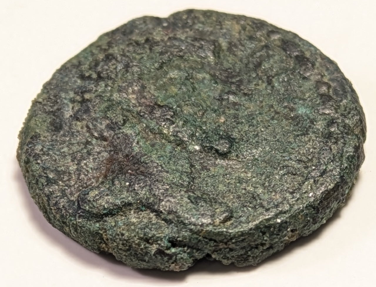 JUDAEA, Gaza, Septemius Severus ~ 193-211 ~ Æ22.5, (8.87g) ~ His bust right ~ Io and city-goddess ~ Ros-138 ~ aVF, deep green patina