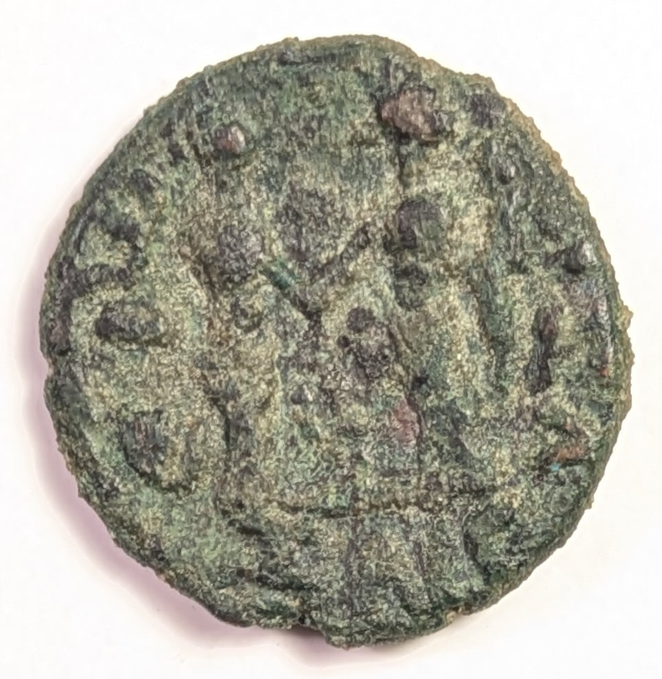 JUDAEA, Gaza, Septemius Severus ~ 193-211 ~ Æ22.5, (8.87g) ~ His bust right ~ Io and city-goddess ~ Ros-138 ~ aVF, deep green patina