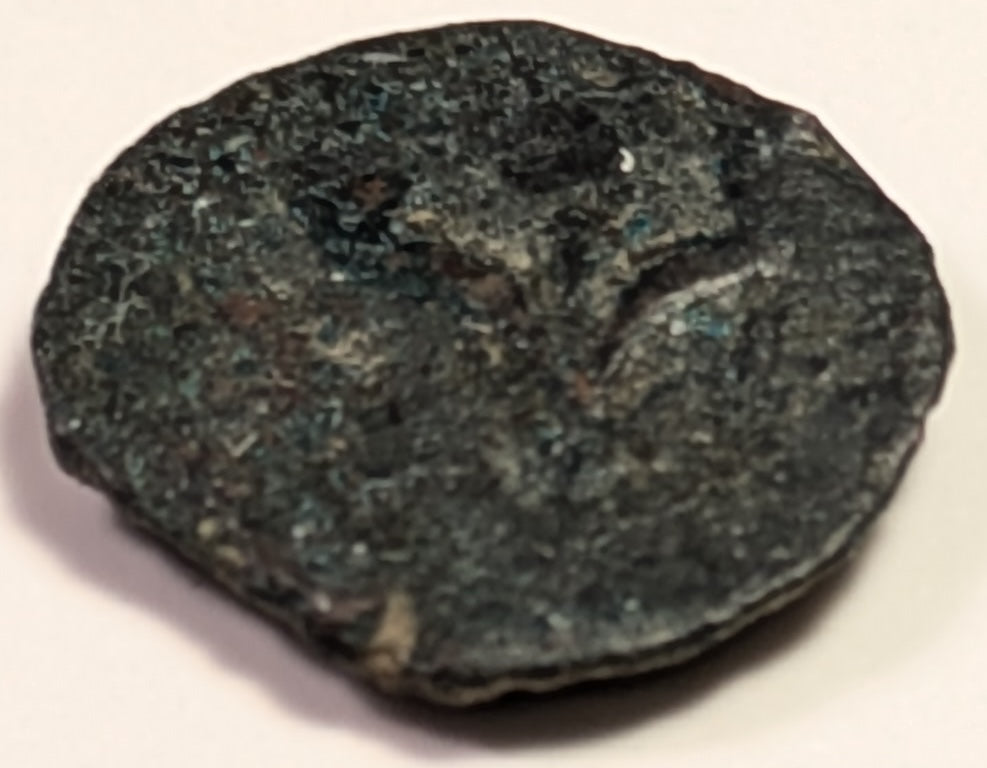 JUDAEA, Alexander Jannaeus ~ 103-76 BC ~ Æ Prutah (1.76g) ~ “Yehonatan the High Priest and the Council of Jews” in cursive script within wreath ~ Double cornucopia, pomegranate in center. Ex Herb Kreindler ~ H-1146, Sofaer-359, AJC-Gb ~ VF/F