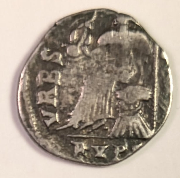 VANDALS, Carthage, Gaiseric ~ 428-477 ~ Silver Siliqua (1.52g) ~ Bust right DN HONORIUS. Vandalic imitation in name of Honorius ~ Roma seated left wearing long robes and helmet VRBS ROMA ~ MEC-2, BMC-6 ~ Gd Fine