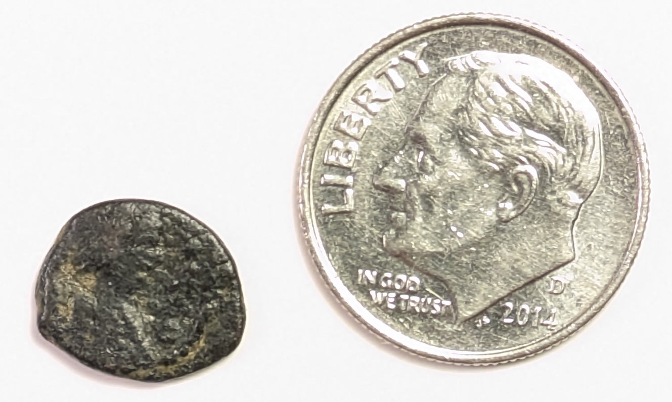 VANDALS, Gelimer ~ 530-533 ~ Nummus or 2 1/2 Nummi Æ11 (.85g) ~ His bust right, Found in El Djen, Tunisia ~ Monogram of Gelimer ~ MEC-30, BMC-5, MIB-25 ~ VG/F+