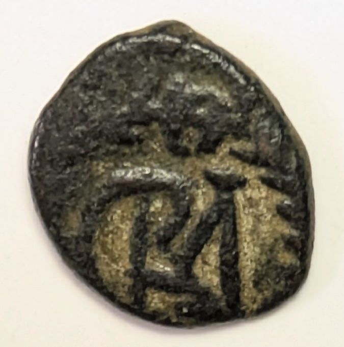 VANDALS, Gelimer ~ 530-533 ~ Nummus or 2 1/2 Nummi Æ11 (.85g) ~ His bust right, Found in El Djen, Tunisia ~ Monogram of Gelimer ~ MEC-30, BMC-5, MIB-25 ~ VG/F+