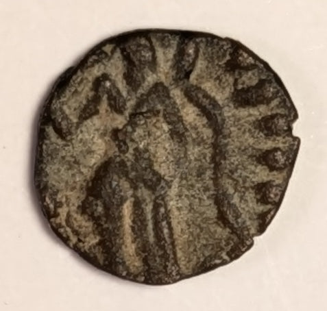 VANDALS, Thrasamund ~ North Africa. 496-523 ~ Æ Nummus 9 mm, .38g ~ Bust of Thrasamund right ~ Victory advancing left ~ MEC-19, MIB-16, BMC-55 ~ Nice VF