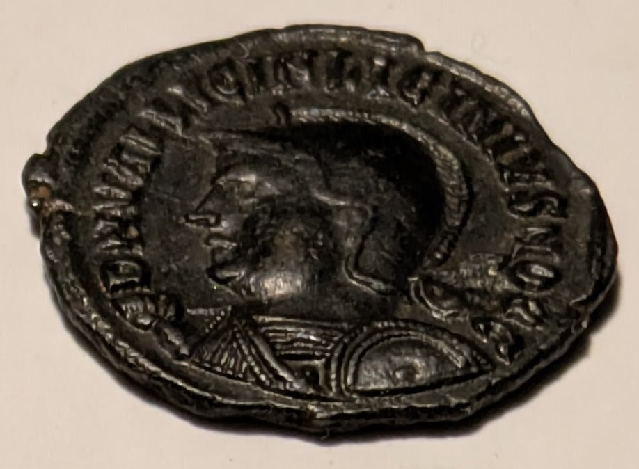 ROME, Licinius II, as Caesar (318-324) ~ 317-324 ~ AE Follis, 21 mm, 2.79g ~ Helmeted & cuir bust left, holding spear and shield DN VAL LICIN LICINIVS NOB C ~ Victory standing left, holding victory and scepter, eagle at feet to left, captive at right